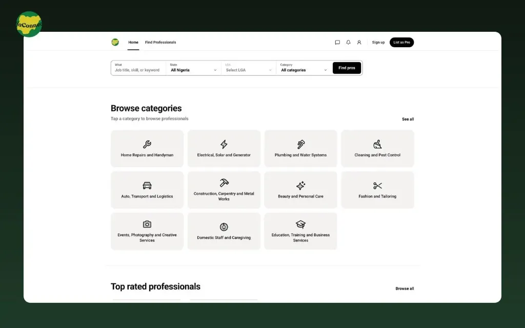 9jaConnect product screenshot